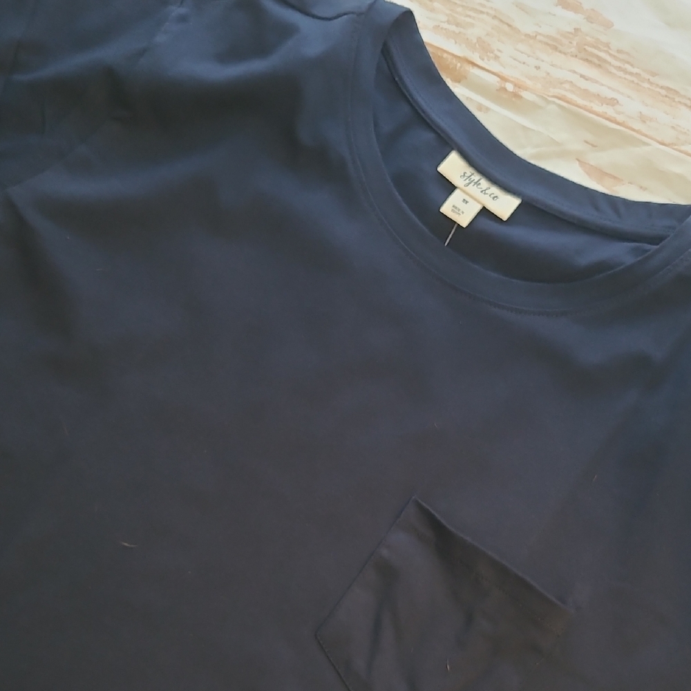 Style & Co. Tee ..‎ 3x .. Industrial Blue .. New